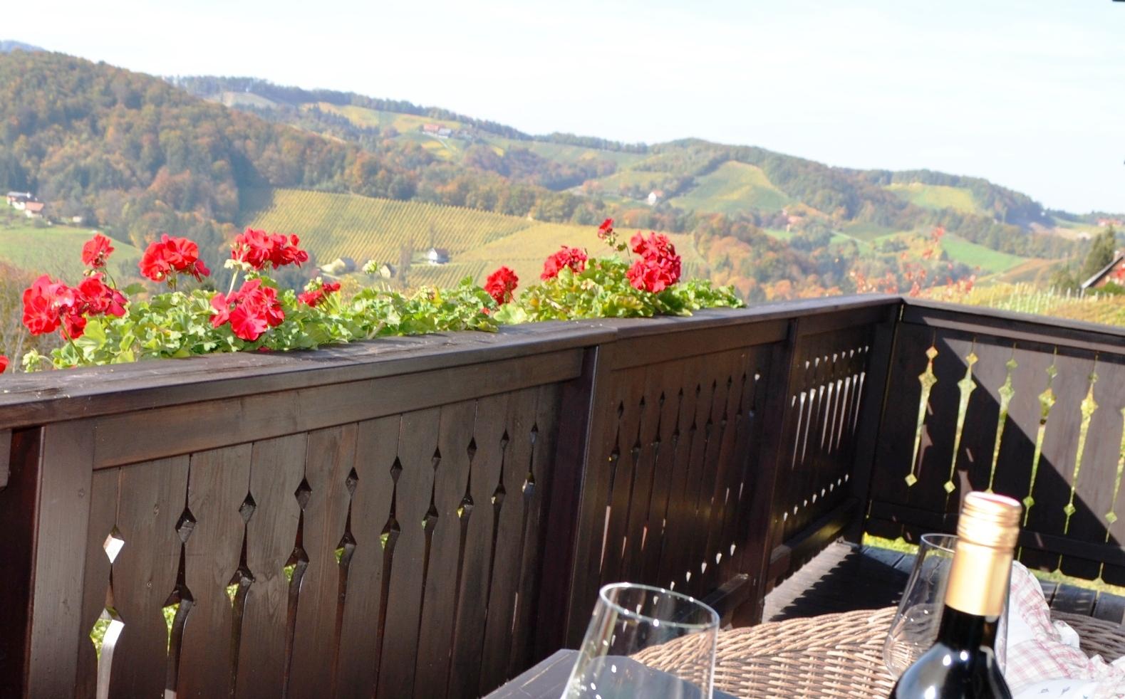 Balkon Ferienwohnung Südsteiermark